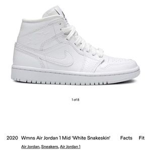 Emma Air Jordan 1 Mid ‘White Snakeskin’